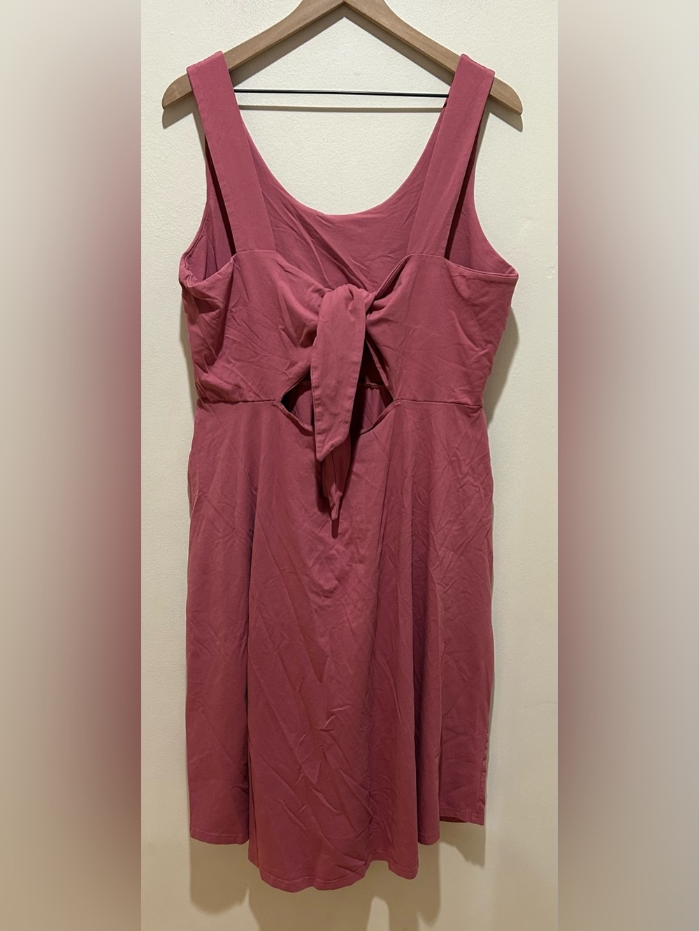 Pact Fit and Flare Chunky Tie Back Rosebud Pink Knee Length Dress - Women’s XXL - Picture 2 of 6